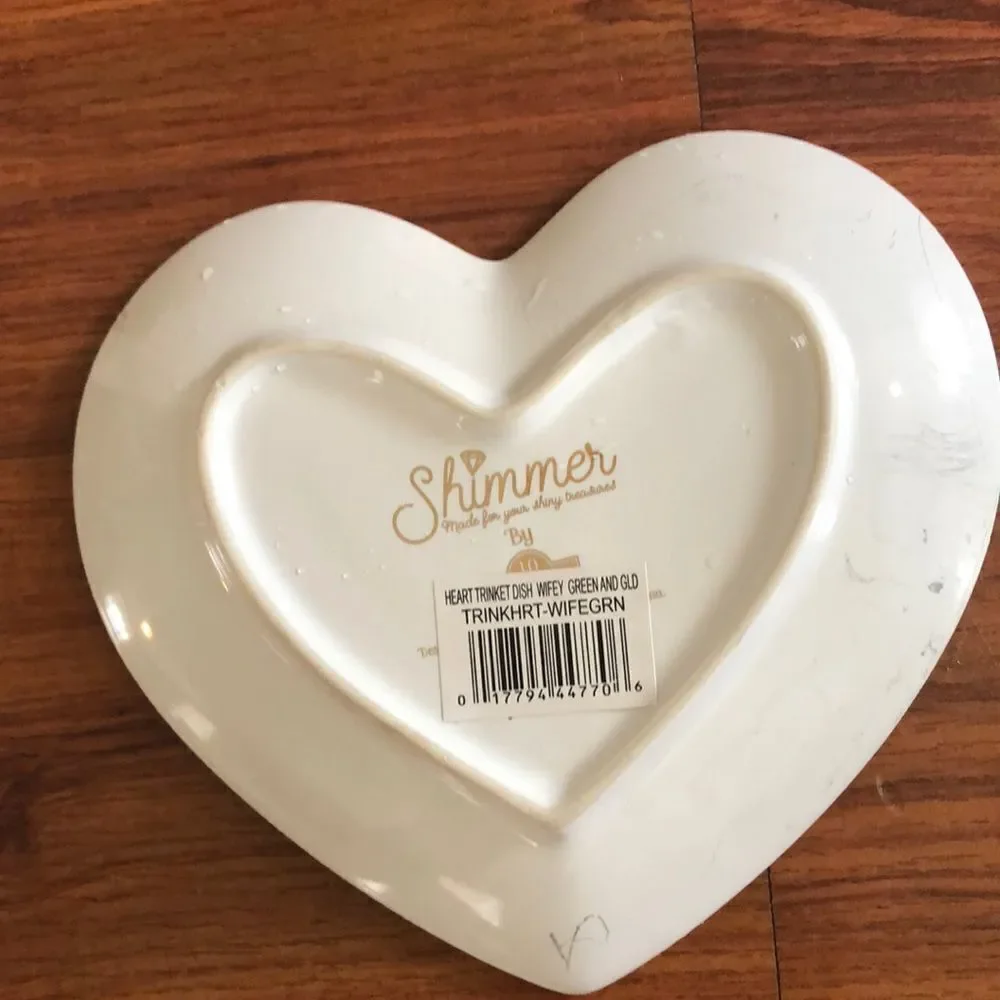 Wifey trinket jewelry heart tray holder